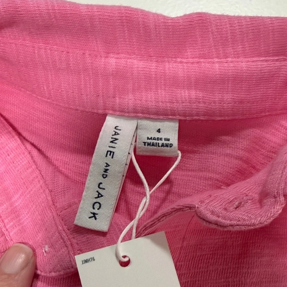 Janie and Jack Pink Kids Polo Shirt - Picture 3 of 6
